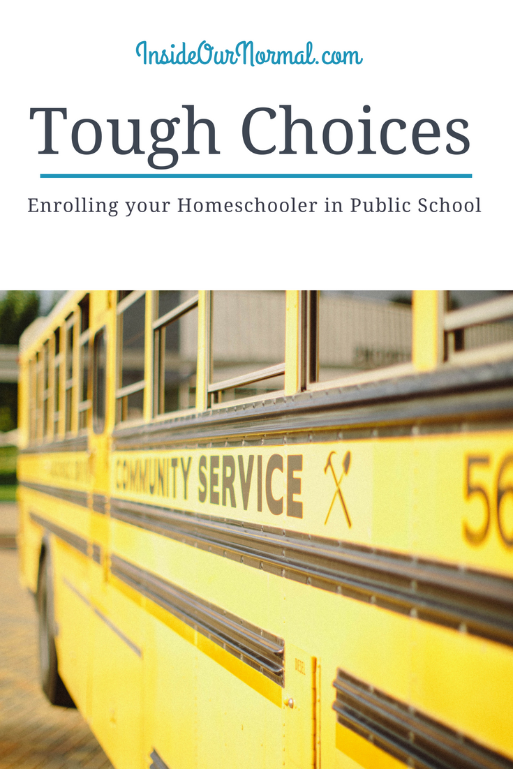 Enrolling In Public School as A Homeschooler -InsideOurNormal