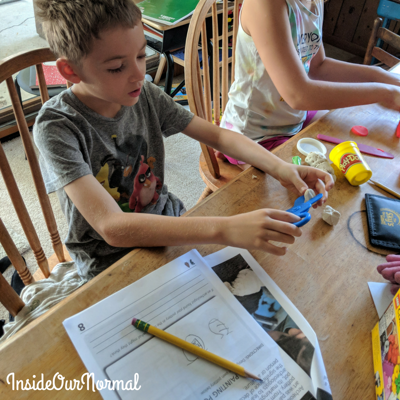 Make Playdoh artifacts in our archaeology unit study