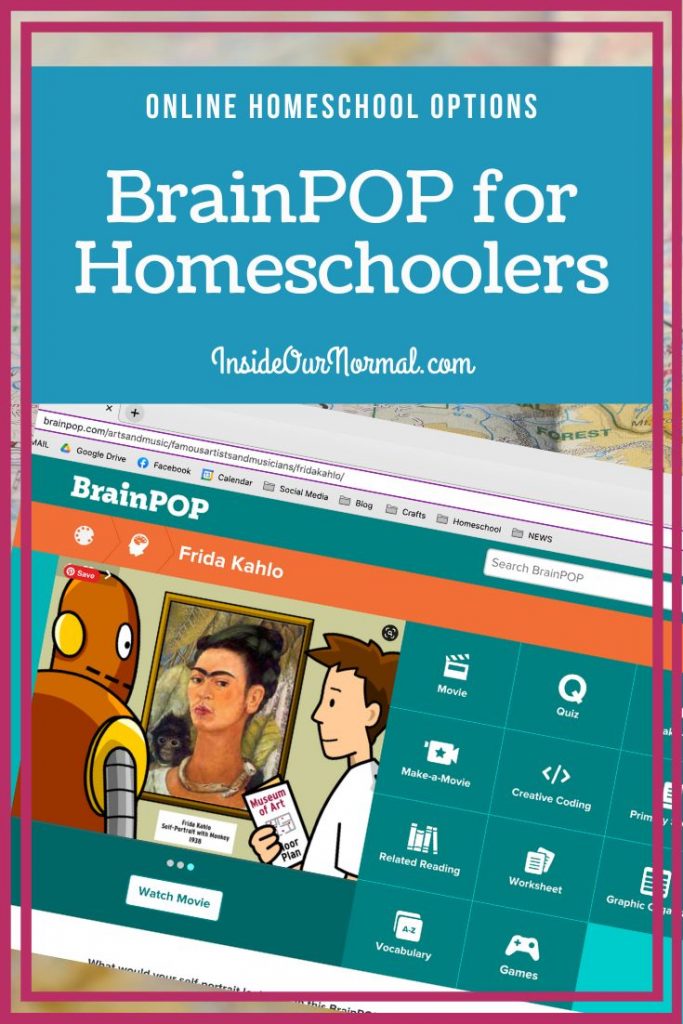 BrainPOP for homeschool, online homeschooling activities for grades K-8