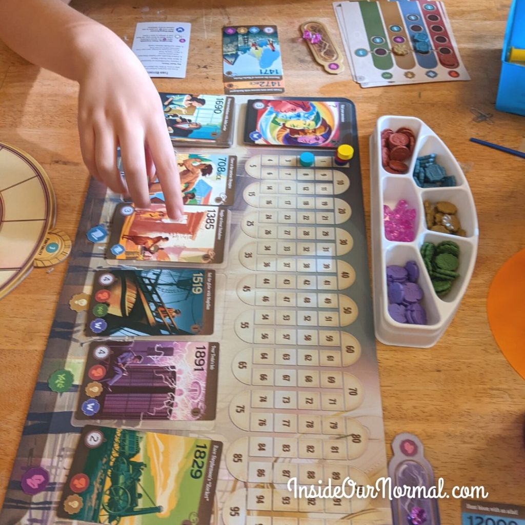 Playmat for the family board game, Trekking Through History
