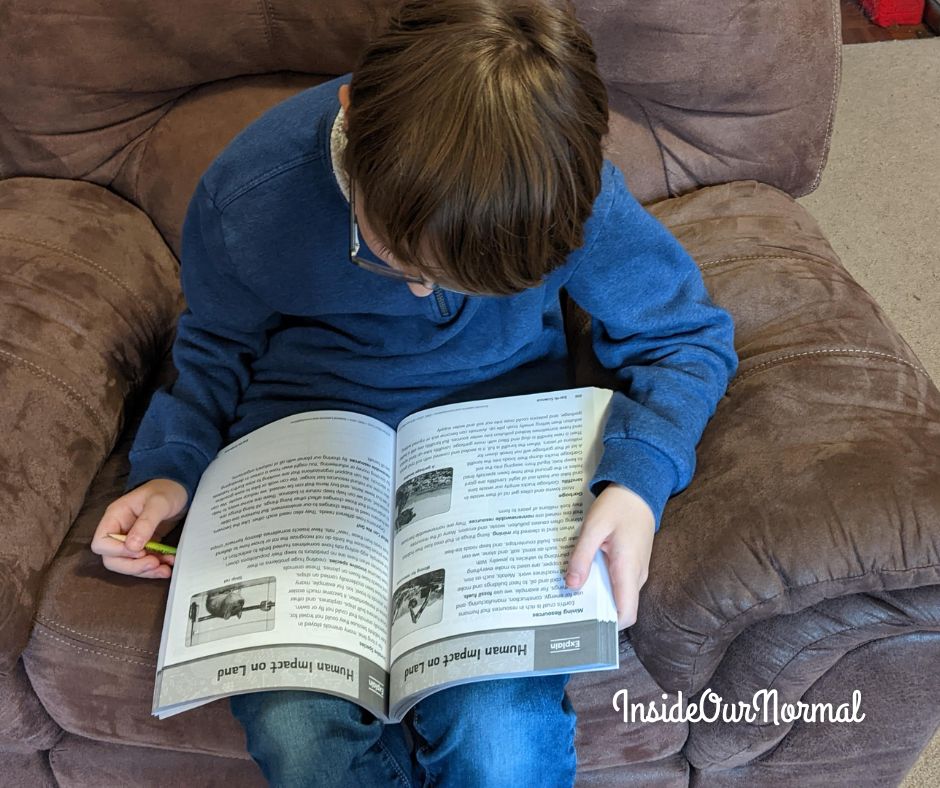 child reading homeschool secular science curriculum