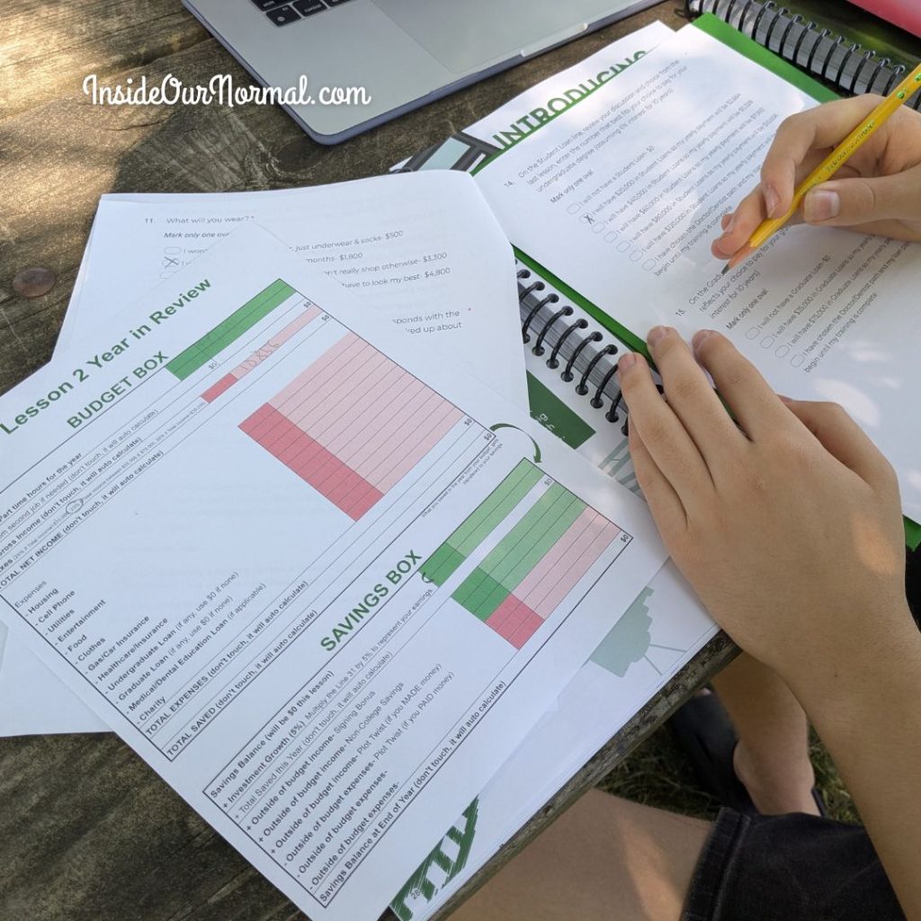 personal finance for teens budget worksheet
